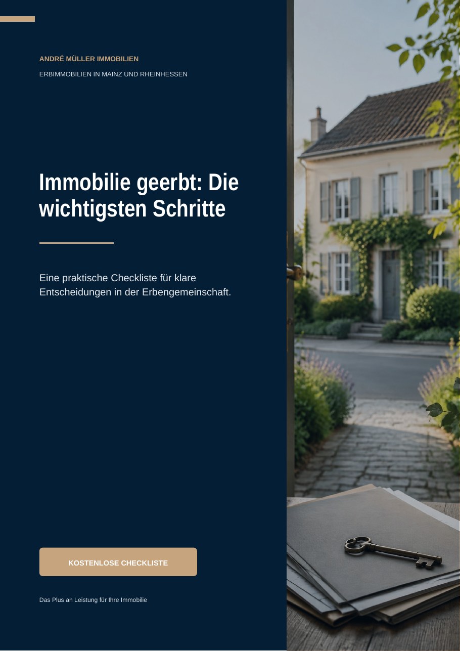 Titelbild der kostenlosen Checkliste zur Erbimmobilie