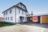 Außenansicht mit Zufahrt - Wohnhaus mit Werkstattanbau, Wintergarten und Büroflächen mit Umnutzungspotenzial zu Wohnraum